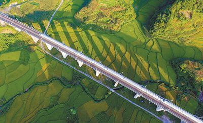 中国高铁强劲奔跑