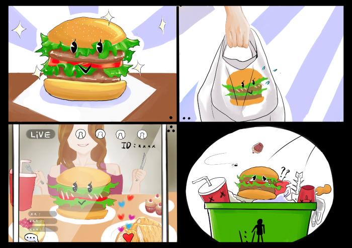 北京高校师生通过漫画创作倡导节俭食尚新风