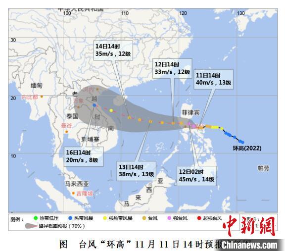 台风“环高”13日将正面袭击西沙群岛14日～15日严重影响海南省陆地