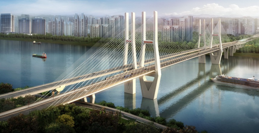 李家沱长江复线桥。林同棪国际工程咨询（中国）有限公司供图